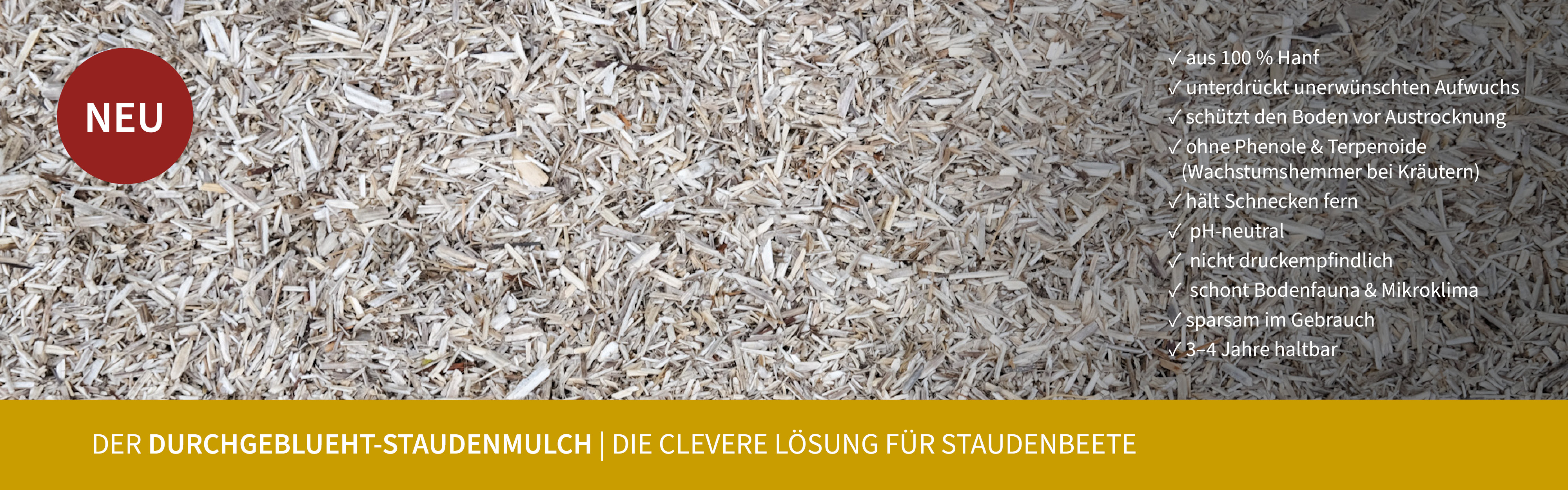 Der durchgeblueht-Staudenmulch | Die clevere Lösung für Staudenbeete